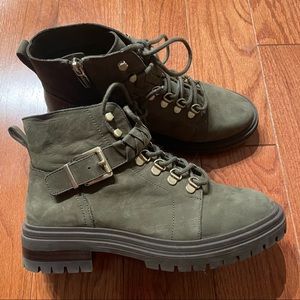 Vince Camuto Lace Up Boots - Green, size 7.5